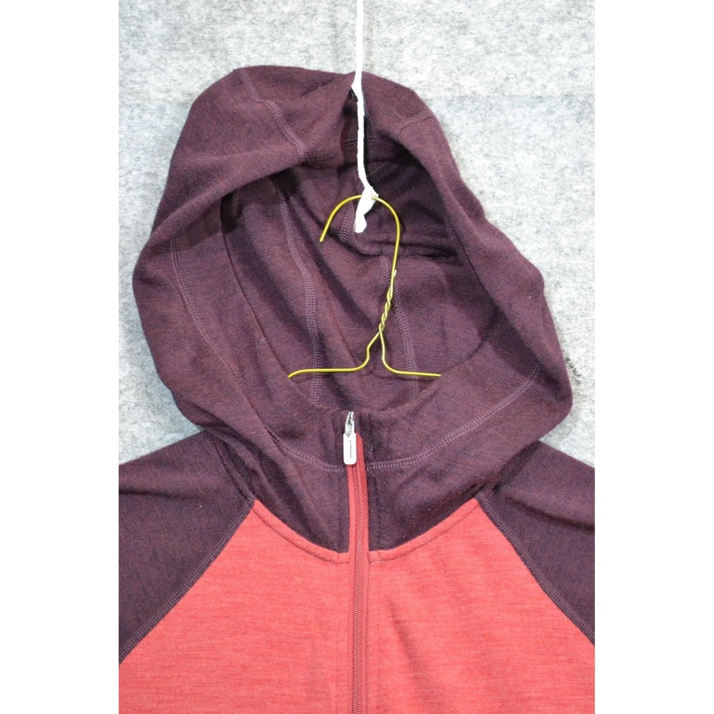 Smartwool Merino 250 Hoodie Womens M Red Purple 1/2 Zip Wool Thermal Layer Top - Picture 5 of 16